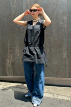 2WAY peplum sleeveless top