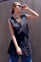 2WAY peplum sleeveless top