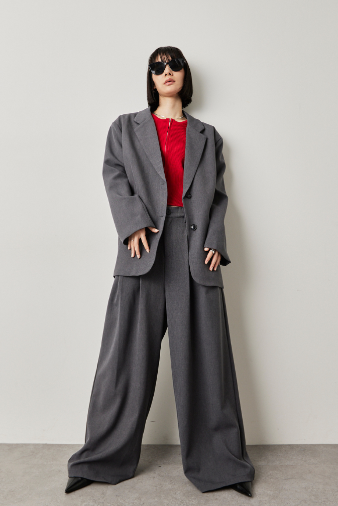 2-tuck wide pants