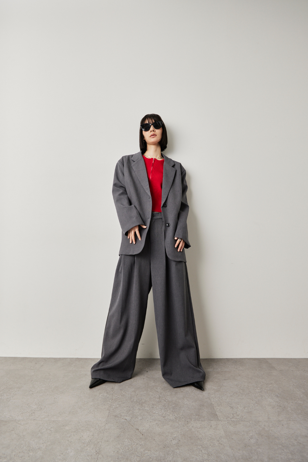 2-tuck wide pants