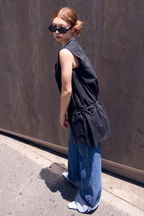 2WAY peplum sleeveless top