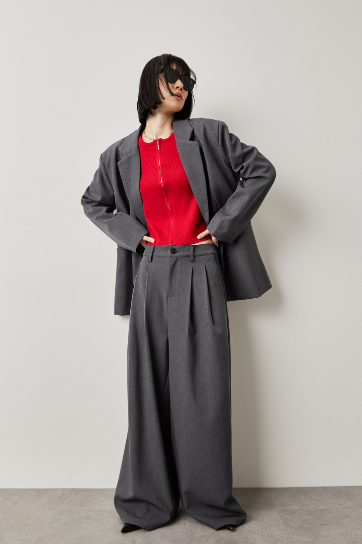 2-tuck wide pants