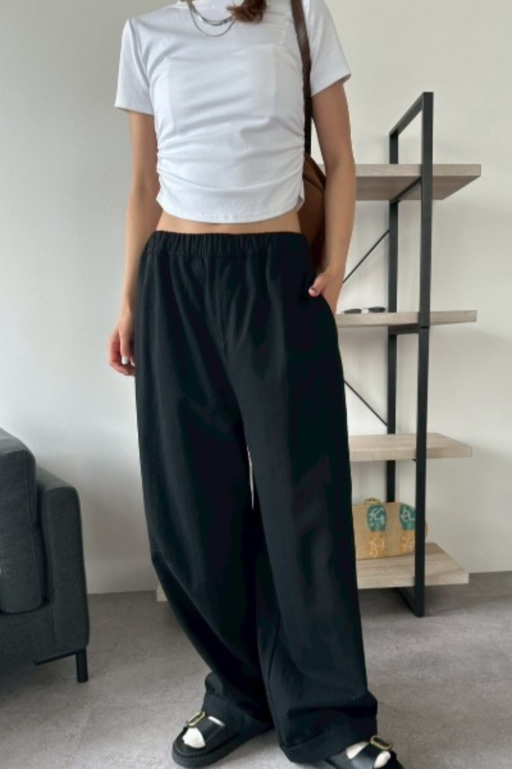 Side gather compact T-shirt