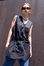 2WAY peplum sleeveless top