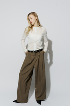 2-tuck wide pants