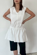 2WAY peplum sleeveless top