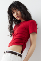 Side gather compact T-shirt