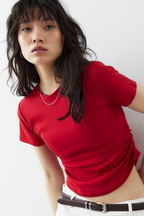 Side gather compact T-shirt