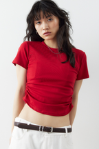 Side gather compact T-shirt