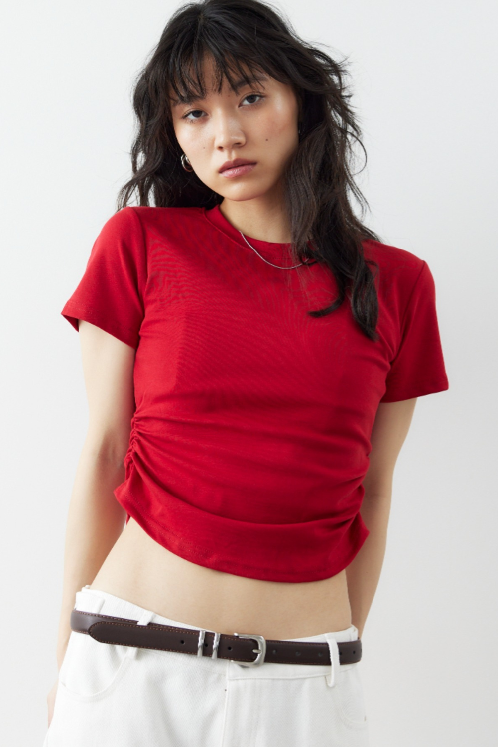 Side gather compact T-shirt