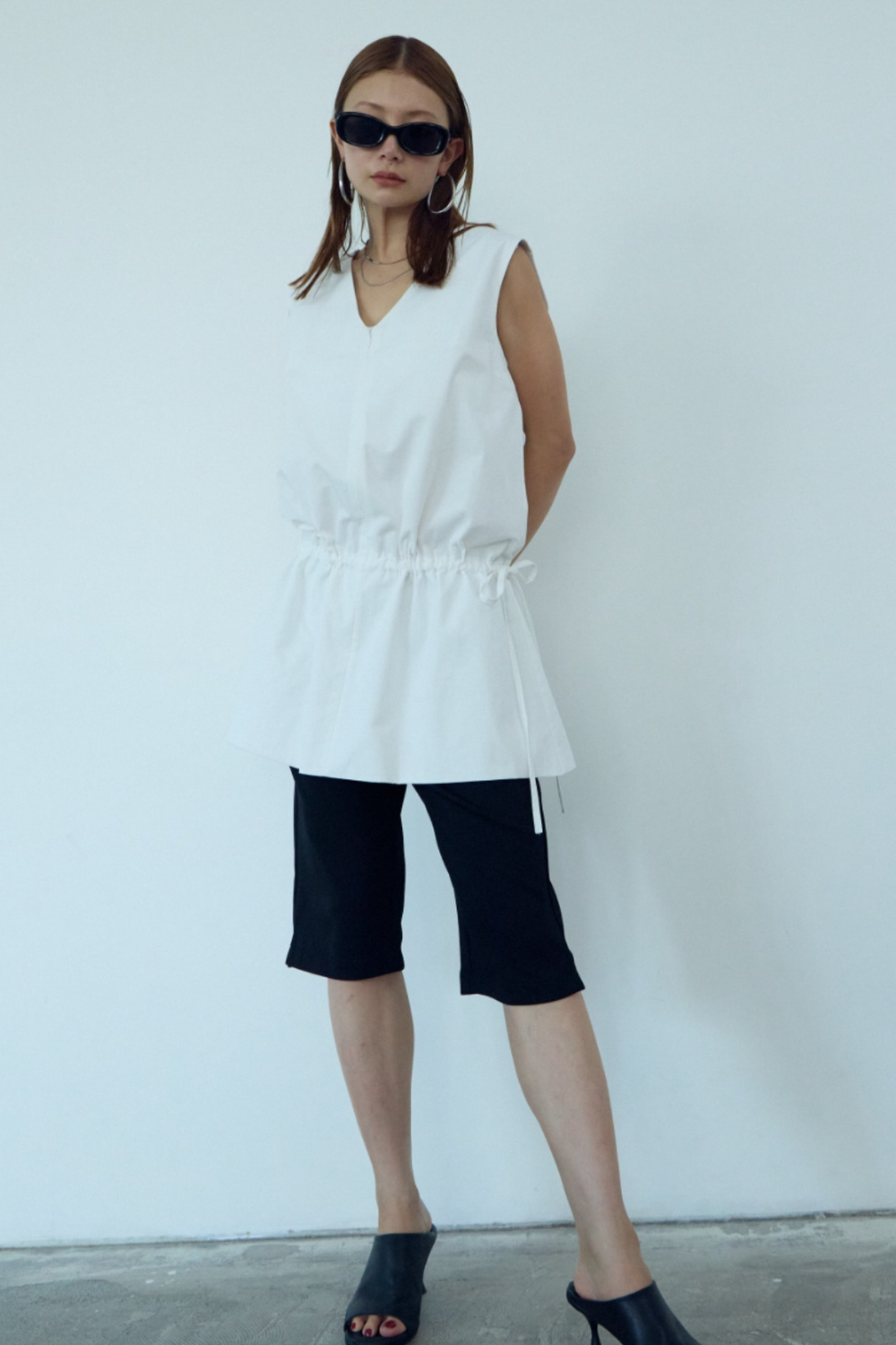 2WAY peplum sleeveless top