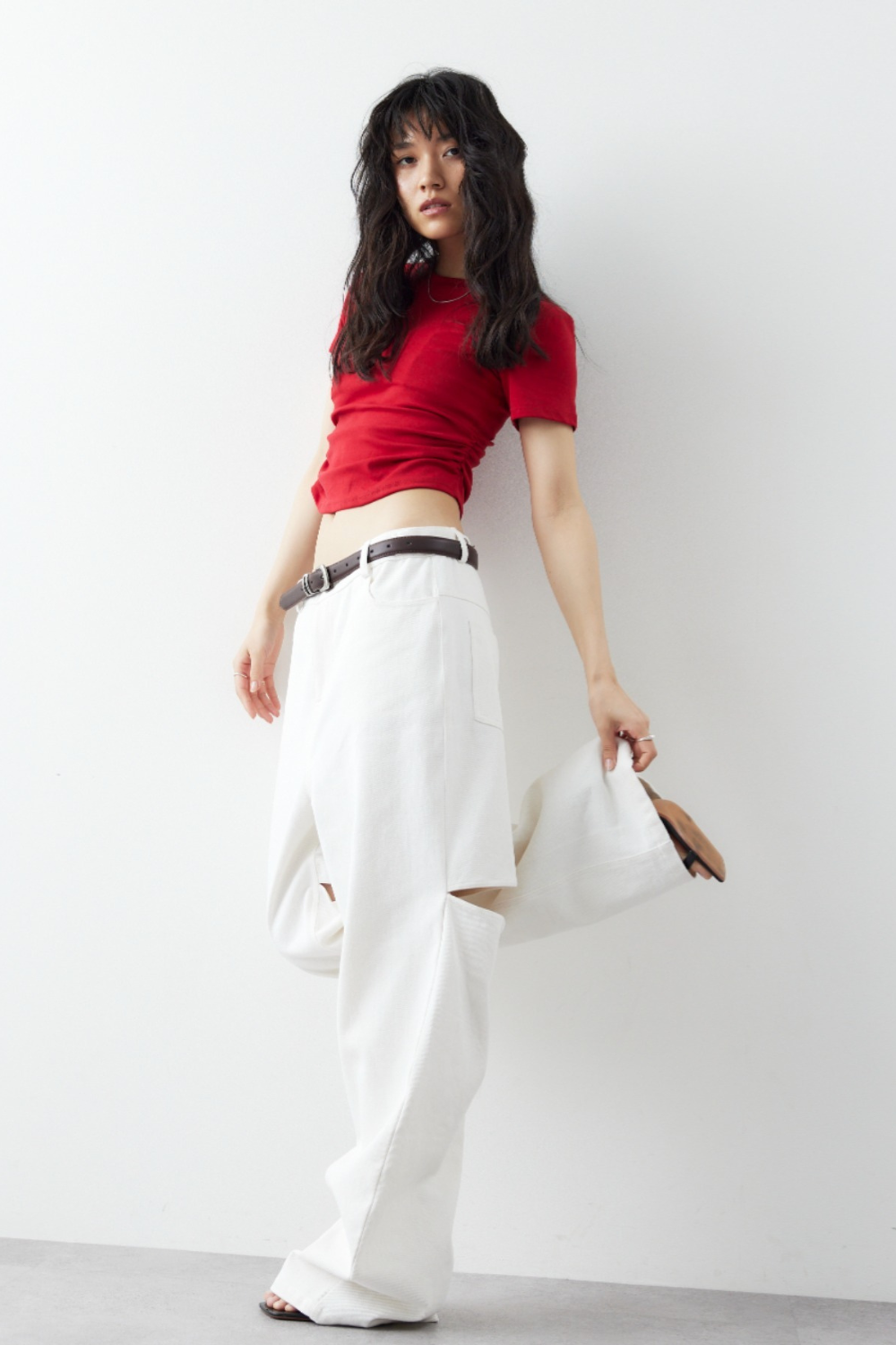 Side gather compact T-shirt