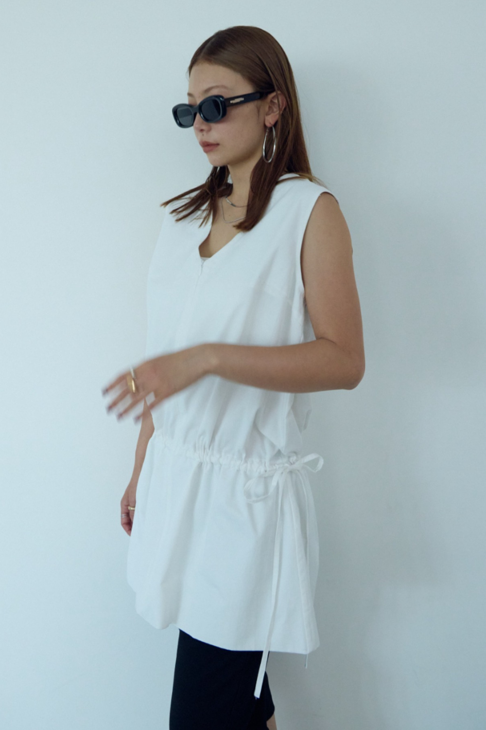 2WAY peplum sleeveless top