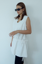 2WAY peplum sleeveless top