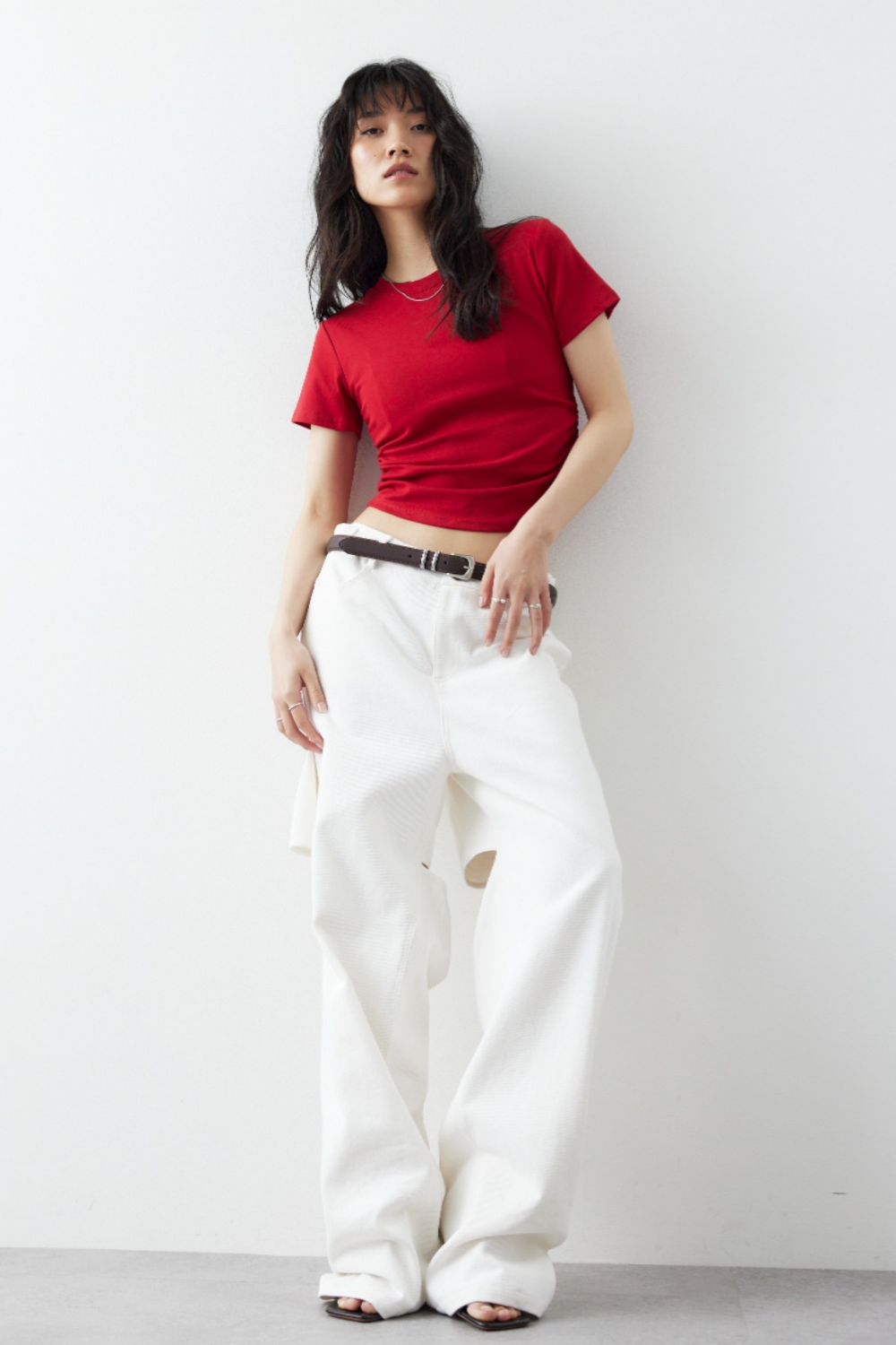 Side gather compact T-shirt