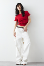 Side gather compact T-shirt