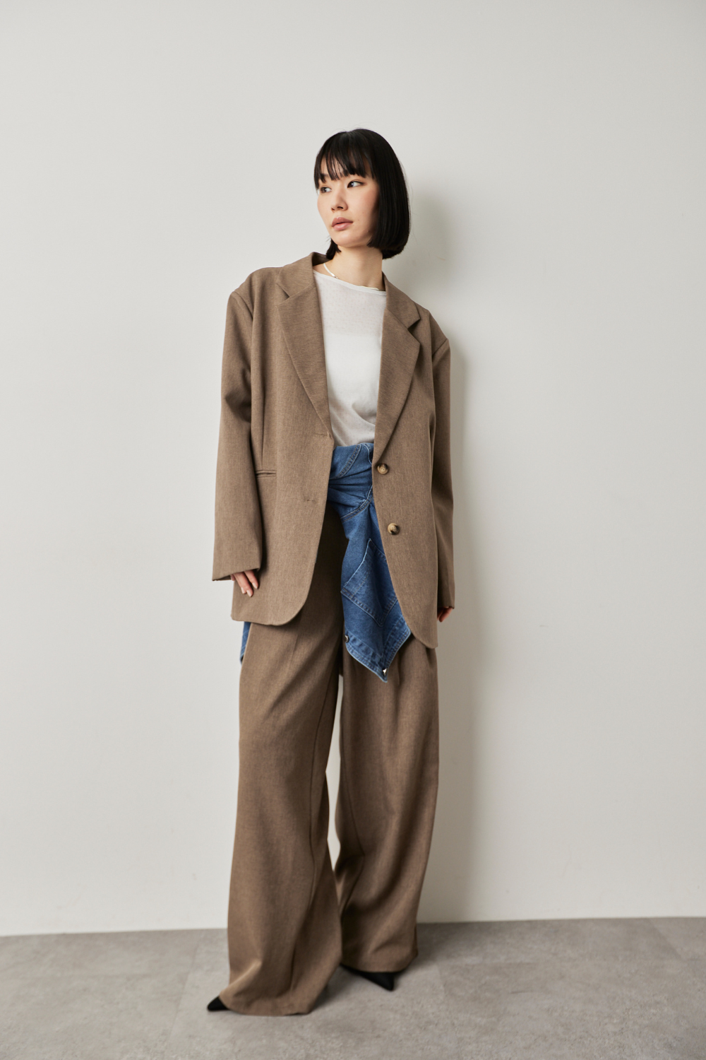 2-tuck wide pants