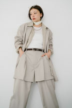 【Collaboration】Layered tuck pants