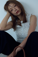 Flower henry neck tank top