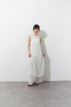 Sheer dot layered all-in-one