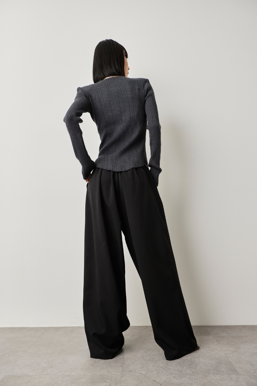 2-tuck wide pants