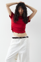 Side gather compact T-shirt