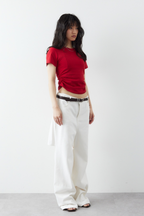 Side gather compact T-shirt