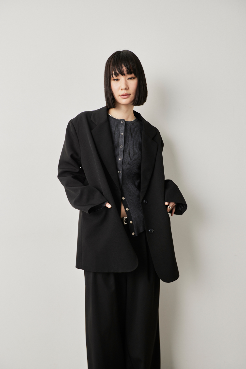 Single-breasted tailored jacket