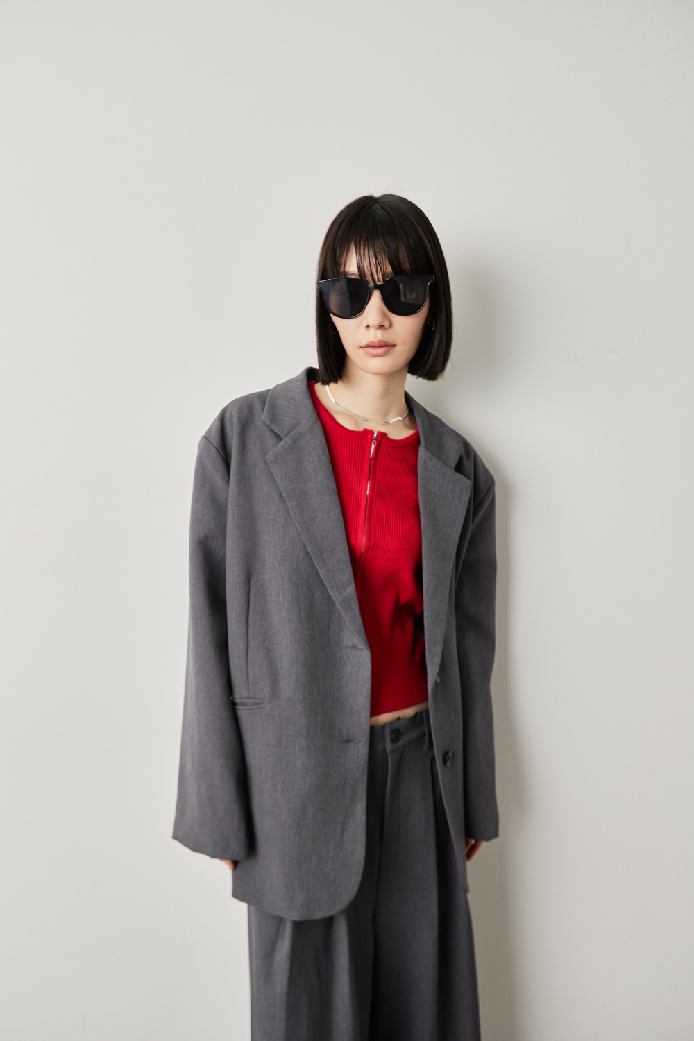 Single-breasted tailored jacket