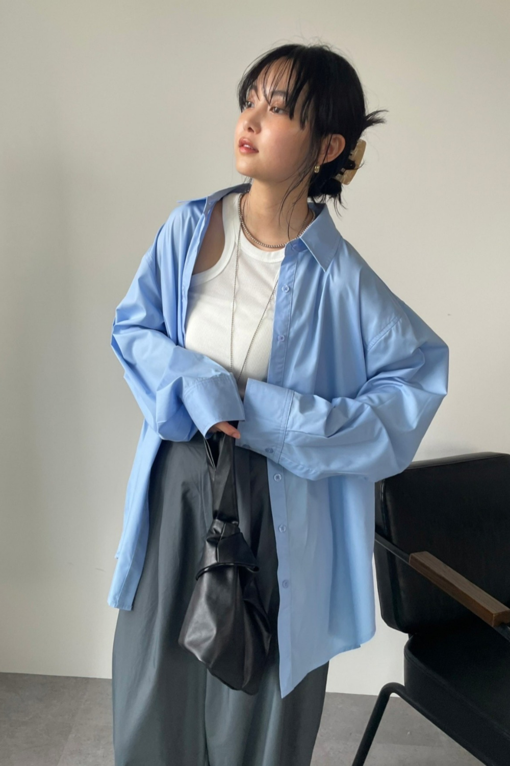 Oversized 2way shirt