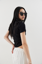 Side gather compact TEE