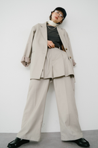 【Collaboration】Layered tuck pants