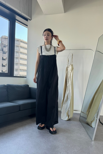 Wide leg 2way overalls