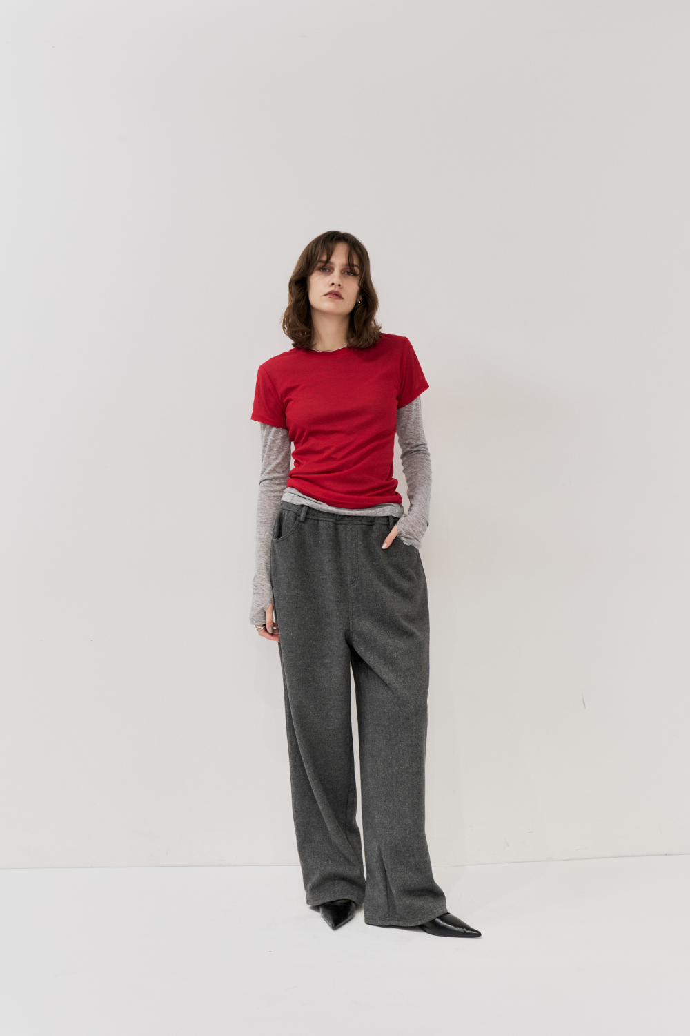 Brushed jersey pants