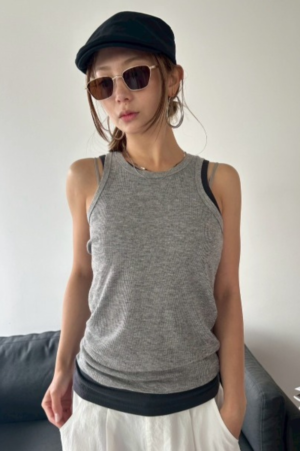 2Pack sheer rib tank top