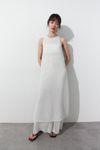 Sheer dot layered all-in-one