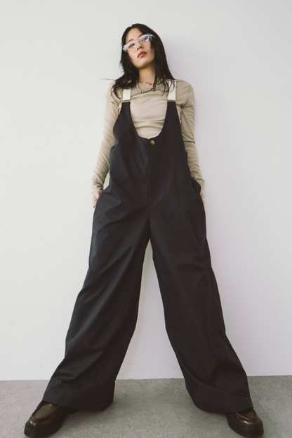 Suspender wide pants