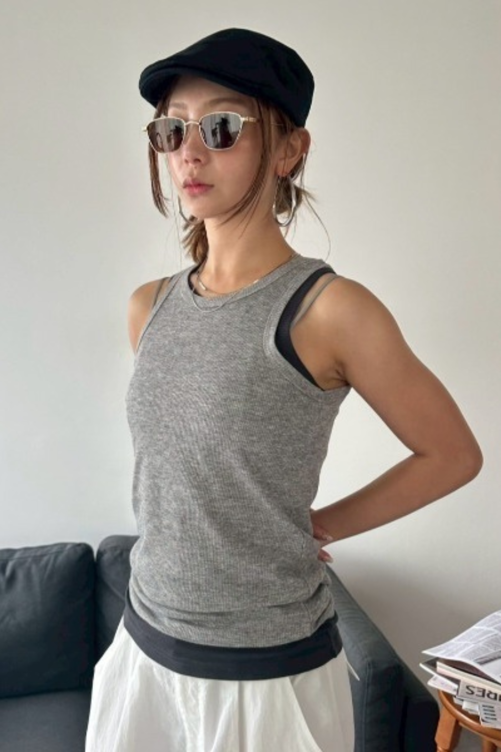 2Pack sheer rib tank top