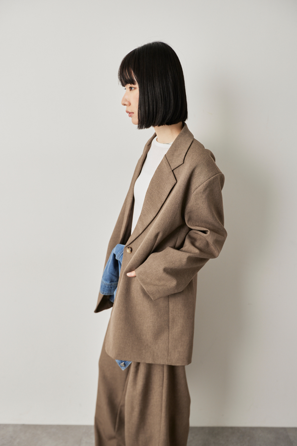 Single-breasted tailored jacket