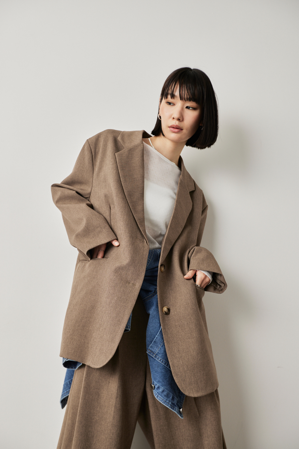 Single-breasted tailored jacket