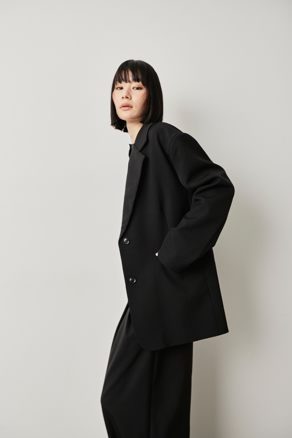 Single-breasted tailored jacket