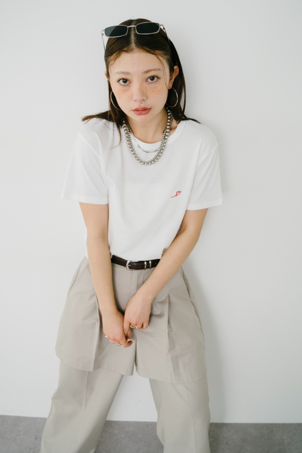 【Collaboration】Layered tuck pants