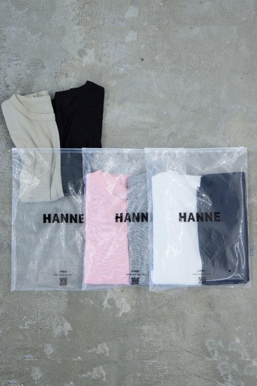 2Pack sheer half-sleeve tee