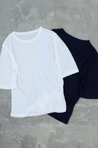 2Pack sheer half-sleeve tee