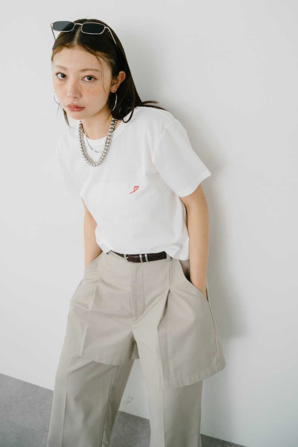 【Collaboration】Layered tuck pants