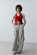Halter neck knit vest
