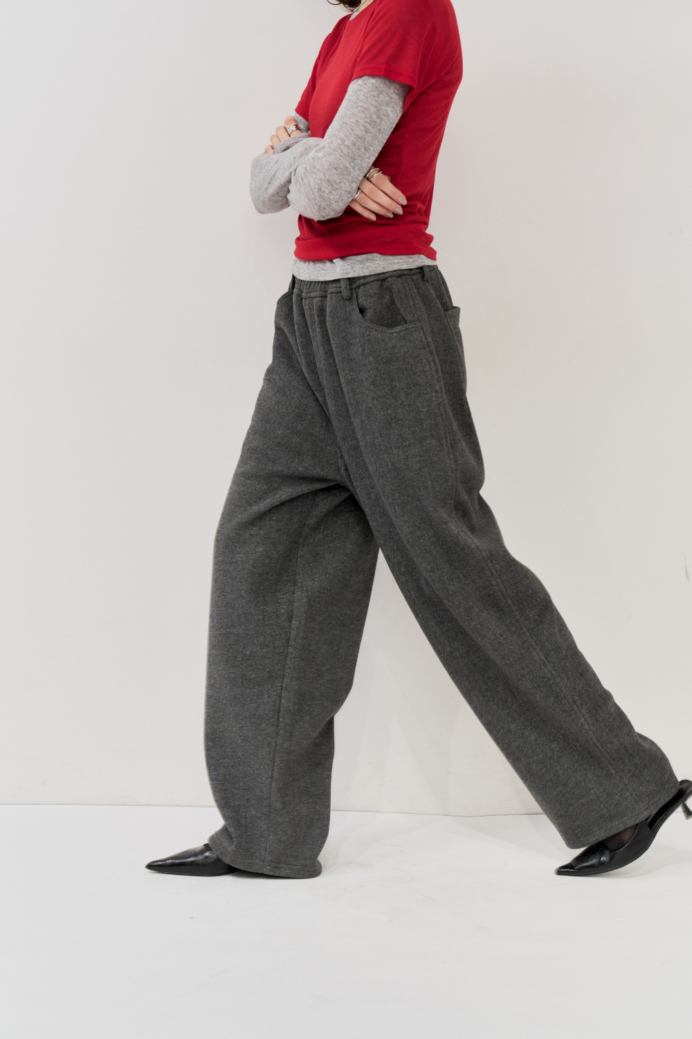 Brushed jersey pants