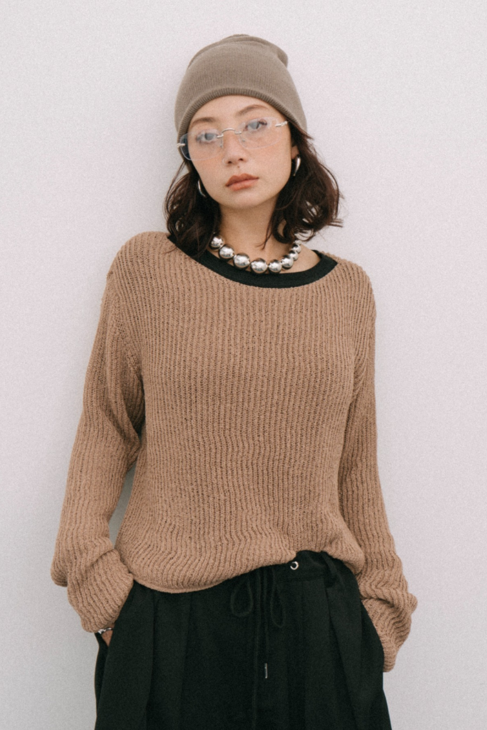 Loose knit pullover