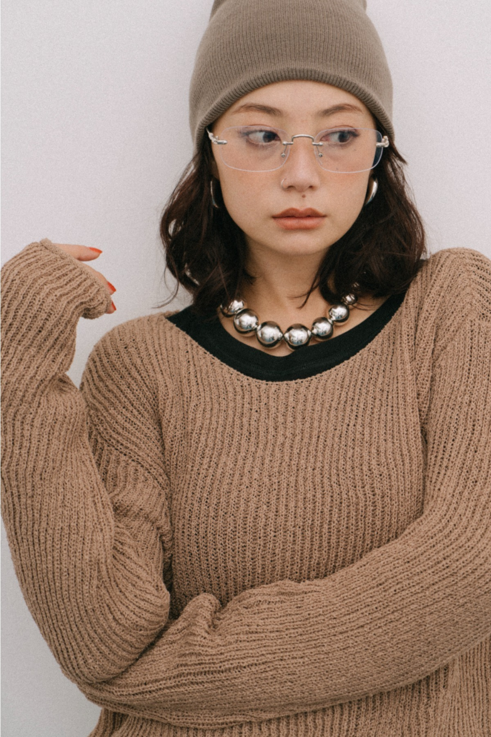 Loose knit pullover