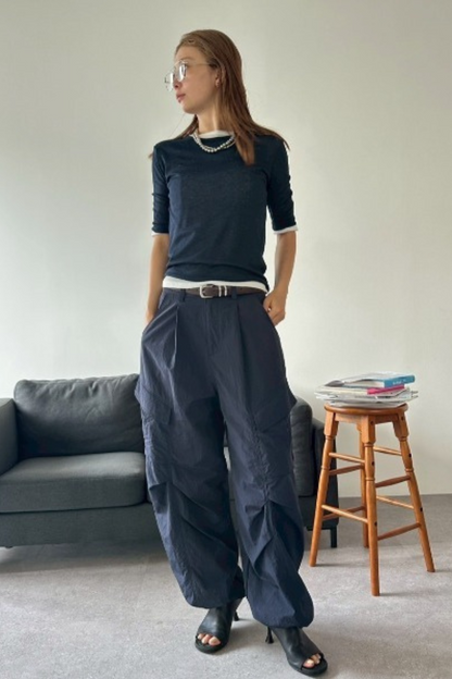 2Pack sheer half-sleeve tee